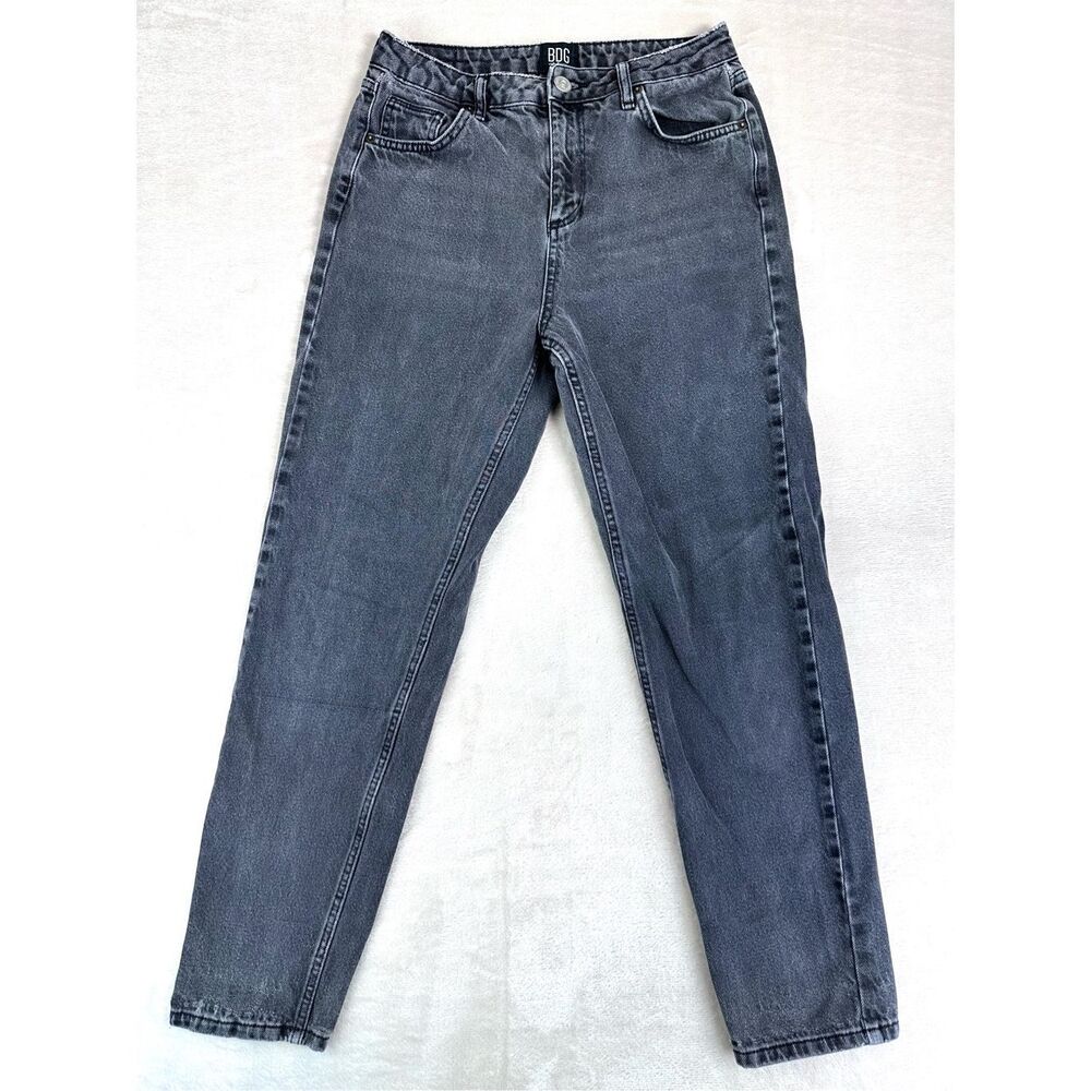 BDG Jeans Women’s 29 Black Mom Style High Rise Relaxed Tapered Rigid Denim
